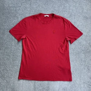 GIANNI VERSACE Herren Retro T-Shirt Kurzarm Large Slim Fit Logo 24718 Rot - Bild 1 von 10
