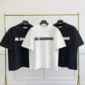 Mens Women JIL&SANDER Fashion Loose Rundhals T-Shirt Cotton Tops Shirt New UK - Picture 1 of 12