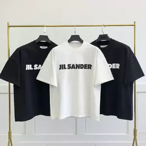 Women Mens New JILandSANDER fashion Loose Rundhals T-Shirt Cotton Tops Shirt - Picture 1 of 12