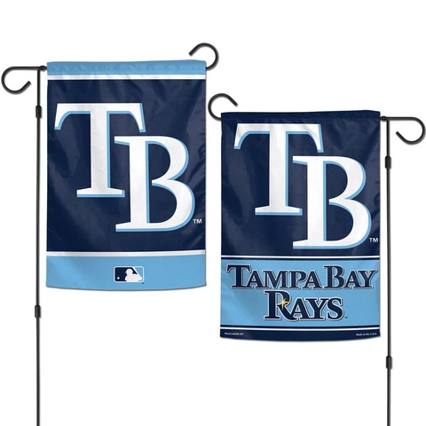New MLB Tampa Bay Rays  2 Sided 12.5" X 18" Garden Flag Wincraft Indoor Outdoor Cover