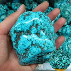 1Pc Turquoise Stone Natural Mineral 20-35mm Reiki Decorations Ornaments - Picture 1 of 8