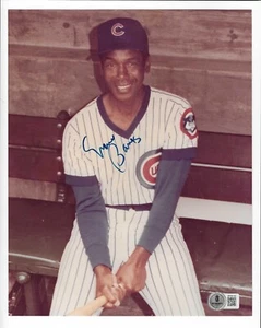 Ernie Banks Signed 8x10 Photo BAS COA Chicago Cubs HOF Autographed Photo 1969 - Picture 1 of 2