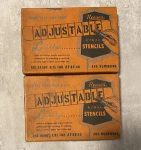 2 Boxes of 3" Letters Reese's Adjustable Brass Stencils Sets - Picture 1 of 2