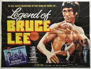 Legend Of Bruce Lee Original Movie Quad Poster 1976 Bruce Lee Kung Fu - Picture 1 of 5
