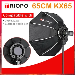 TRIOPO KX65 65cm Octagon Outdoor SoftBox diffuser For Godox V1 AD200 Flash Light - Picture 1 of 6