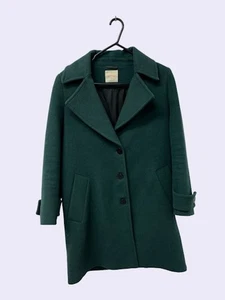 GORMAN Excellent Condition Women's Green Coat Size 8 - Stylish V-Neck Design - Picture 1 of 3