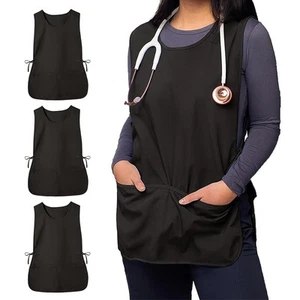 Smock Apron Cobbler Apron with Side Ties and 2 Deep Pockets Unisex Apron for ... - Picture 1 of 8