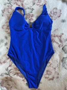 New Women’s Blue Size Large Soft Swimsuit - Picture 1 of 5
