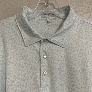 Peter Millar Golf Shirt Polo Mens XL Summer Comfort Performance All Over Print - Picture 1 of 14