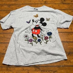 Topolino Disney con fiori e farfalle ricamati - Foto 1 di 7