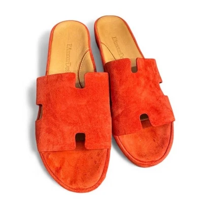 EA ETIENNE AIGNER, Sandalias sin cordones de cuero rojo talla 8 Foto 1 de 4