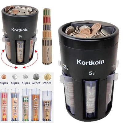 Neu Automatischer Münzsortierer 5-in-1 Münzzähler mit Münzwicklern Sortieren - Bild 1 von 4