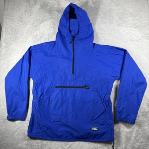 Vintage LL Bean Jacket Mens Large Blue Hooded Anorak Pullover Windbreaker 90s - Picture 1 of 12