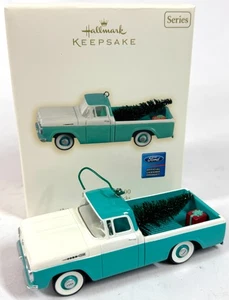 Hallmark Keepsake 1960 Ford F-100 Pickup Teal White All American Trucks DieCast - Picture 1 of 11