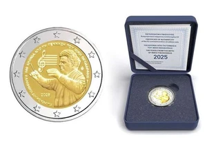 Griechenland 2025 Mikis Theodorakis 2 Euro Silbermünze PP - Bild 1 von 2