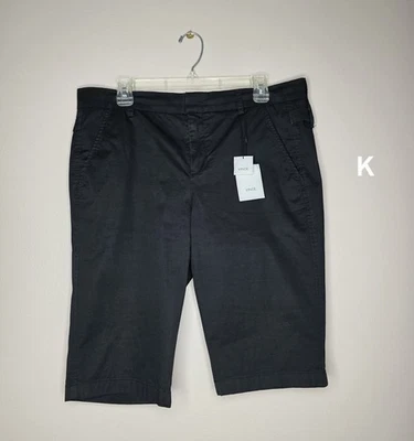 Bermuda Vince com fivela lateral, preta, feminina tamanho 12 nova com etiquetas - Imagem 1 de 4