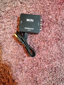 1L 1080P Mini HDMI To RCA Audio Video AV CVBS Composite Converter Adapter 4 TV - Picture 1 of 5