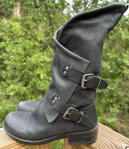 Coolway Alida Botas de Cuero Negras Motociclista Mujer’s Bota con Cremallera US 7 EUR 38 - Imagen 1 de 14