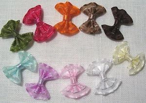 SET 5 Applikationen KNOTEN Schmetterling aus Organzaband * 25 mm * Nähen Scrapbooking - Bild 1 von 15