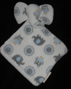 Decken & Beyond Elefant Security Baby Lovey Eule weiß blau grau gesichtslos - Bild 1 von 3