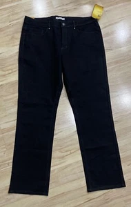 New Women’s Lee Stretch Perfect Fit Straight Leg Black Jeans Denim Pants Size 18 - Picture 1 of 4