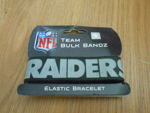 Oakland Raiders - NFL - Bulk Bandz - Wristband / Bracelet - NEW Cover