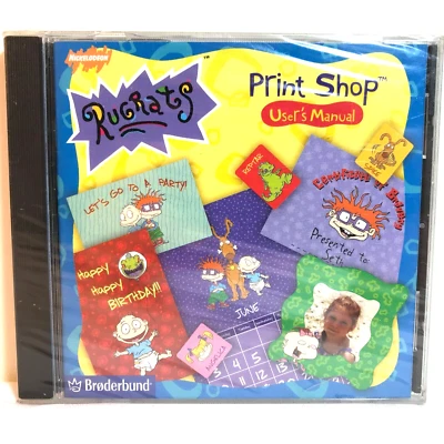 Vintage 90s Nickelodeon RUGRATS PRINT SHOP CD Rom - NEW - Image 1 of 4