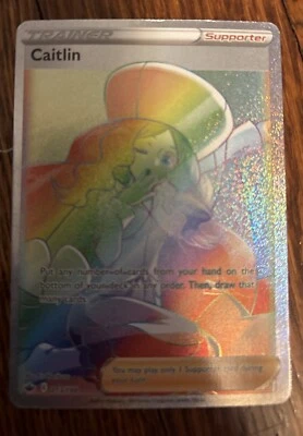 Caitlin (Secret) 213/198 Swsh06: Sword & Shield - Chilling Reign Holo - Image 1 of 2