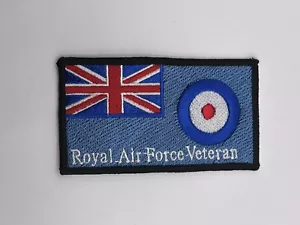 Royal Air Force Veteran Patch British Machine Embroidered Flag Badge RAF TRF - Picture 1 of 4