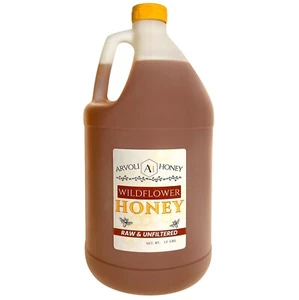 Raw Honey Bulk - 12 LB Jug - Raw Honey 1 Gallon - Raw and Unfiltered Honey - Picture 1 of 5
