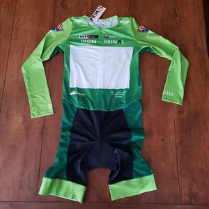 Primal Womens Large Cycling Skinsuit Speedsuit Racesuit Green Colorado Leader - Picture 1 of 11