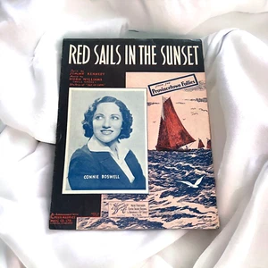 Partituras de colección Red Sails in the Sunset 1935 Connie Boswell Provincetown - Imagen 1 de 12