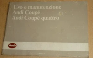 Libretto uso manutenzione Audi Coupé Typ 81 / Coupé quattro Typ 85, - Foto 1 di 5