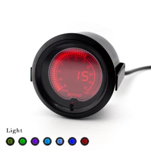 7 Color LCD EVO PSI Turbo Boost Gauge 2" 52mm Digital Vacuum Pressure Car Meter - Picture 1 of 12