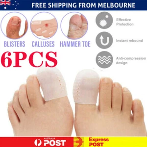 Big Toe Cap Silicone Sleeve Gel Cover Protector Tube Pain Relief Breathable AU - Picture 1 of 14