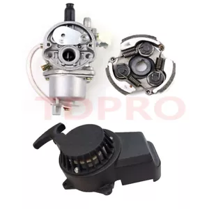 Carburetor + Clutch + Pull Start 47cc 49cc 2 Stroke Engine ATV Quad Dirt Bike - Imagen 1 de 7