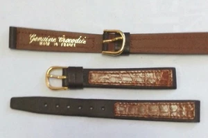 Genuine crocodile watch strap 12 mm french made - Picture 1 of 2