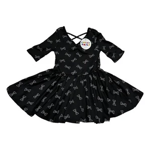 Dot Dot Smile NWT Girl Size 2T Black White Bows Ballerina Twirl Dress - So Cute - Picture 1 of 5
