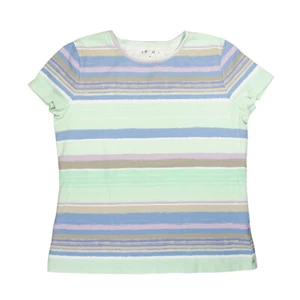 Croft & Barrow Flügelärmel Baumwolle T-Shirt Pastell gestreift Tee Top (Damengröße S) - Bild 1 von 5
