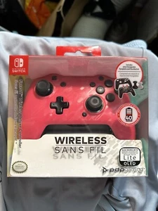 PDP Faceoff Wireless Deluxe Switch Pro Controller - Pink (Wireless Sans Fil) - Picture 1 of 6