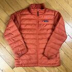 Patagonia Worn Wear Orange Full Zip Down Puffer Jacket Youth Sz L 12 1
