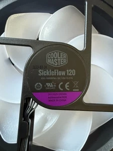 CoolerMaster SickleFlow 120 ARGB 3IN1 Case Fan 4-Pin PWM LIGHT RGB Controller - Picture 1 of 3