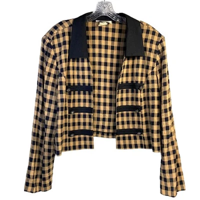 Blazer Miranda Faith vintage años 90 a cuadros frente abierto talla XL Foto 1 de 4