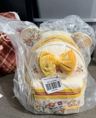 Mini mochila floral amarilla Loungefly Minnie Foto 1 de 2