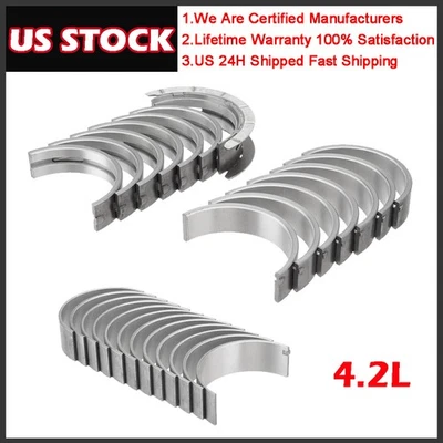 Juego de rodamientos de varilla principal del motor STD para GMC Envoy 2002-2009 6 cilindros 4,2 L Hummer H3T EE. UU. Foto 1 de 4