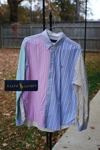 Polo Ralph Lauren Colorblock Oxford Hemd Herren XL Pony Logo - Bild 1 von 10