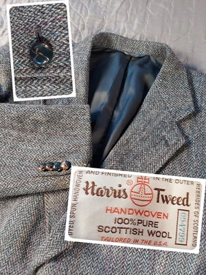 Blazer Harris Tweed Para Hombres 44r Traje de Lana Chaqueta Abrigo Deportivo Tejido a Mano Escocia Usado en Excelente Condición Foto 1 de 4