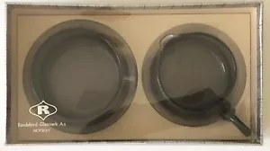 RANDSFJORD GLASS NORWAY MID CENTURY BLOWN ART GLASS CREAMER & SUGAR BOWL SET BOX - Picture 1 of 5