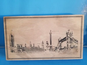 NUR BONBONIERE AUS HOLZ VOM BRITISCHEN PARLAMENT GEZEICHNET. 13 X 7 X 1 1/2. - Bild 1 von 8