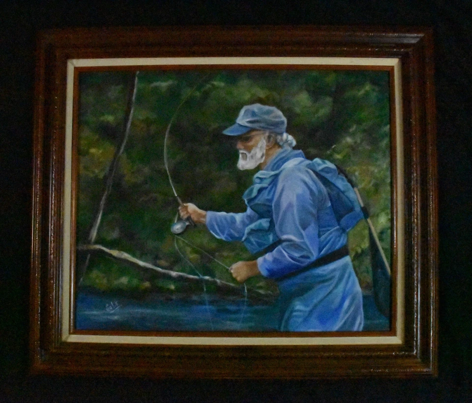 PATTY SOLE, original oil painting, "Peace of Mind"., wood frame, 27" x 31" - Image 1 of 4